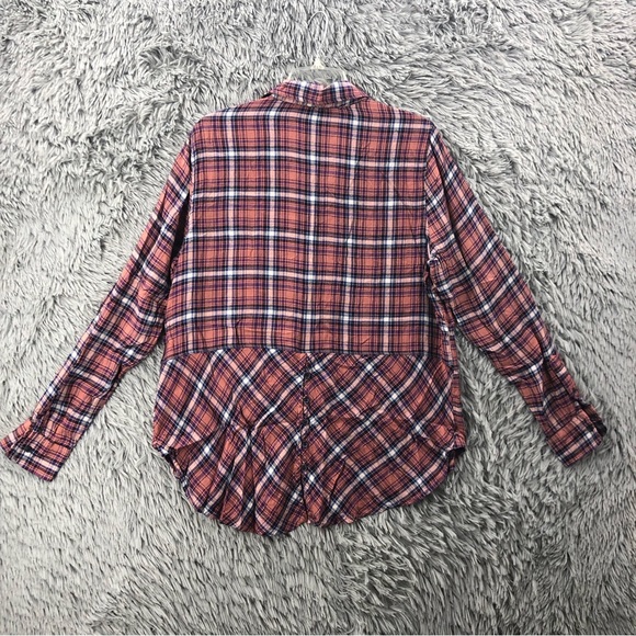 Lucky Brand Shirt Womens Large Checkered Plaid Button Up Back Button - Picture 10 of 10